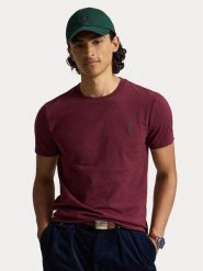 Polo Ralph Lauren T-Shirt 710671438545 Bordowy Slim Fit. Czerwone koszulki polo Polo Ralph Lauren, l, bez wzorów, bez kołnierzyka, bez ramiączek. Za 379.99 zł.