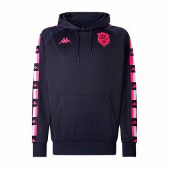 Bluza z kapturem Stade Français LA84 SFP. Niebieskie bluzy z kapturem Kappa, bez wzorów, z dresówki, z kapturem. Za 442.00 zł.