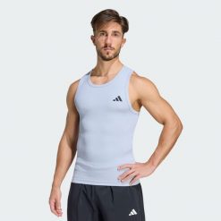 Podkoszulek Power Essentials Workout Rib. Szare podkoszulki Adidas, bez wzorów, bez ramiączek. Za 149.00 zł.