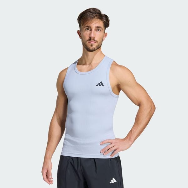 Podkoszulek Power Essentials Workout Rib. Szare podkoszulki Adidas, bez wzorów, bez ramiączek. Za 149.00 zł.