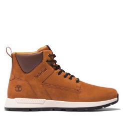 Trzewiki Timberland. Brązowe botki sznurowane Timberland, bez wzorów, bez obcasa, bez zapięcia. Za 729.99 zł.