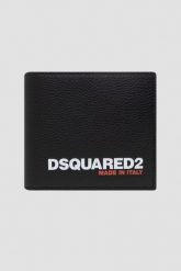 DSQUARED2 Czarny portfel skórzany. Czarne portfele Dsquared2, bez wzorów. W wyprzedaży za 699.99 zł.
