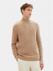 Tom Tailor Sweter 1038315 Brązowy Regular Fit. Brązowe swetry rozpinane Tom Tailor, m, bez wzorów, z bawełny, bez kołnierzyka, bez ramiączek. Za 199.99 zł.