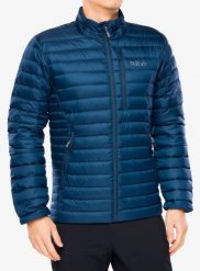 Kurtka puchowa Rab Microlight Jacket. Niebieskie kurtki RAB, s, bez wzorów, z materiału, bez kaptura. Za 692.99 zł.