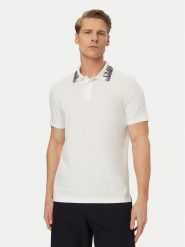 Emporio Armani Polo EM000571 AF20432 U0002 Biały Regular Fit. Białe koszulki polo Emporio Armani, m, bez wzorów, z bawełny, bez kołnierzyka, bez ramiączek. Za 469.99 zł.