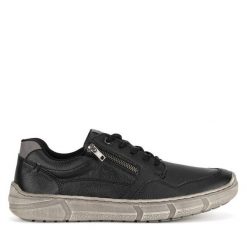 Sneakersy Rieker. Czarne buty sportowe casual Rieker, bez wzorów, bez zapięcia. Za 289.99 zł.