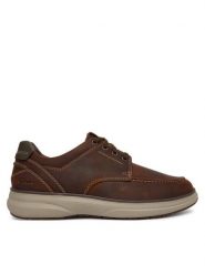 Clarks Półbuty Mullan Moc 26184427 Brązowy. Brązowe eleganckie półbuty Clarks, bez wzorów, ze skóry, bez obcasa, bez zapięcia. Za 519.99 zł.