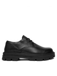 Guess Półbuty FMFGAR LEA13 Czarny. Czarne eleganckie półbuty Guess, z aplikacjami, ze skóry, bez obcasa, bez zapięcia. Za 539.99 zł.