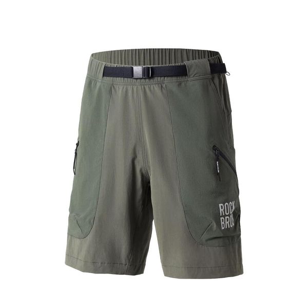 Lekkie, przewiewne spodenki sportowe z paskiem w pasie ROCKBROS. Zielone krótkie spodenki sportowe ROCKBROS, s, bez wzorów, z elastanu. Za 225.52 zł.