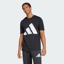 Koszulka Essentials Big Logo. Białe t-shirty sportowe Adidas, bez wzorów, z bawełny, bez ramiączek, na fitness i siłownię. Za 119.00 zł.