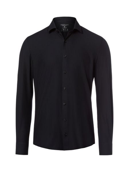 Finshley & Harding Koszula Mężczyźni Super Slim Fit czarny, 37. Czarne koszule Finshley & Harding, m, bez wzorów, z bawełny, bez kołnierzyka, bez ramiączek. Za 229.95 zł.
