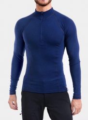 Bluza termoaktywna Sensor Merino DF Tee L/S Zip. Niebieskie bielizna termoaktywna Sensor, na lato, l, bez wzorów, z materiału, bez ramiączek, narciarskie. Za 285.99 zł.