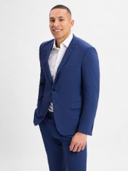 Finshley & Harding kurtka modułowa - Steven Mężczyźni Modern Fit Sztuczne włókno niebieski, 26. Niebieskie kurtki Finshley & Harding, m, bez wzorów, z wełny, bez kaptura. Za 899.95 zł.