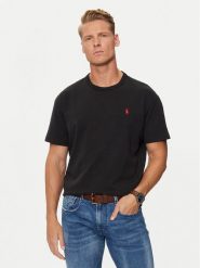 Polo Ralph Lauren T-Shirt Classics 710811284001 Czarny Regular Fit. Czarne koszulki polo Polo Ralph Lauren, m, bez wzorów, z bawełny, bez kołnierzyka, bez ramiączek. Za 299.99 zł.