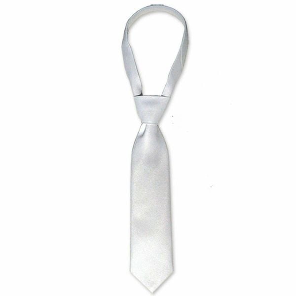 Krawat Conton piqué Tattini. Białe krawaty i muchy TATTINI, bez wzorów, z bawełny. Za 126.00 zł.