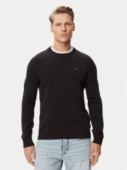 Tommy Jeans Sweter Essential DM0DM22853 Czarny Slim Fit. Czarne swetry rozpinane Tommy Jeans, m, bez wzorów, z bawełny, bez kołnierzyka, bez ramiączek. Za 369.99 zł.