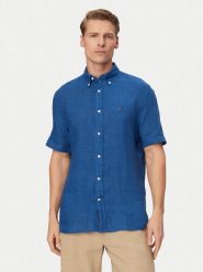 Tommy Hilfiger Koszula MW0MW41531 Niebieski Regular Fit. Niebieskie koszule Tommy Hilfiger, m, bez wzorów, ze lnu, bez kołnierzyka, bez ramiączek. Za 449.99 zł.