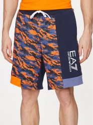 EA7 Emporio Armani Szorty sportowe 3DPS60 PJEQZ 2605 Pomarańczowy Regular Fit. Brązowe krótkie spodenki sportowe EA7 Emporio Armani, l, bez wzorów, z syntetyku. Za 449.99 zł.