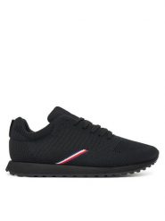 Tommy Hilfiger Sneakersy New Runner Eva Corpo Knit FM0FM05648 Czarny. Czarne buty sportowe casual Tommy Hilfiger, bez wzorów, z materiału, bez zapięcia. Za 439.99 zł.