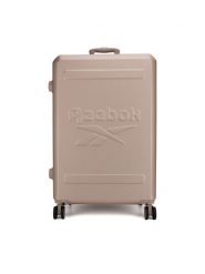 Reebok Walizka duża RBK-WAL-023-CCC-L Beżowy. Brązowe walizki Reebok, bez wzorów, z tworzywa sztucznego, duże. Za 349.99 zł.
