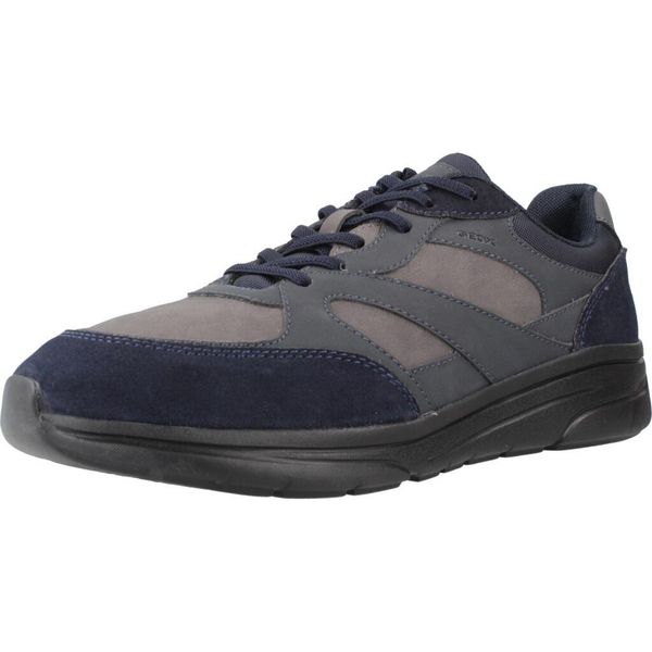 Buty GEOX U KLAIVER Niebieski. Niebieskie buty turystyczne Geox, bez wzorów, z tkaniny, bez zapięcia, trekkingowe. Za 321.99 zł.
