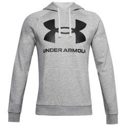 Bluza z kapturem Under Armour Rival Fleece Big Logo. Czarne bluzy z kapturem Under Armour, m, bez wzorów, z bawełny, z kapturem. Za 239.40 zł.