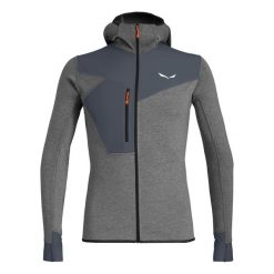 Bluza Sportowa Męska Salewa Puez 2 Dry Fz. Szare bluzy z kapturem Salewa, l, bez wzorów, z bawełny, z kapturem. Za 379.40 zł.
