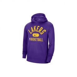 Bluza sportowa męska Nike Nba Los Angeles Lakers. Fioletowe bluzy z kapturem Nike, m, bez wzorów, z kapturem. Za 419.99 zł.