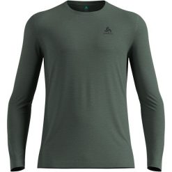 Bielizna termoaktywna z krótkim rękawem Odlo BL TOP crew neck l/s MERINO 160. Szara bielizna termoaktywna ODLO, l, bez wzorów, z materiału, bez ramiączek, snowboardowy. Za 379.99 zł.