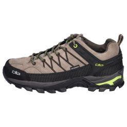 Buty trekkingowe męskie CMP Rigel Low WP. Brązowe buty trekkingowe CMP, bez wzorów, bez zapięcia. Za 289.09 zł.