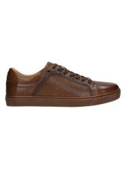 Wojas Skórzane sneakersy w kolorze brązowym rozmiar: 44. Brązowe buty sportowe casual Wojas, bez wzorów, bez zapięcia. Za 246.53 zł.