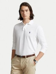 Polo Ralph Lauren Polo 710680790001 Biały Custom Slim Fit. Białe koszulki polo Polo Ralph Lauren, m, bez wzorów, z bawełny, bez kołnierzyka, bez ramiączek. Za 329.99 zł.