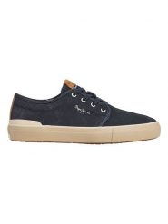Pepe Jeans FOOTWEAR Skórzane sneakersy "Ben Low" w kolorze granatowym rozmiar: 41. Niebieskie buty sportowe casual Pepe Jeans FOOTWEAR, bez wzorów, z jeansu, bez zapięcia. Za 202.03 zł.