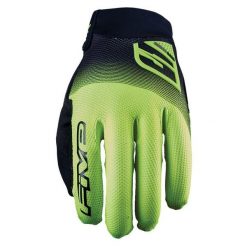 Rękawiczki XR-PRO - CZARNE/FLUO-ŻÓŁTE - S/8. Czarne rękawiczki FIVE GLOVES, bez wzorów, ze skóry. Za 134.00 zł.