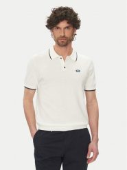 La Martina Polo Austin MAS001 YC041 Biały Regular Fit. Białe koszulki polo La Martina, l, bez wzorów, z bawełny, bez kołnierzyka, bez ramiączek. Za 519.99 zł.