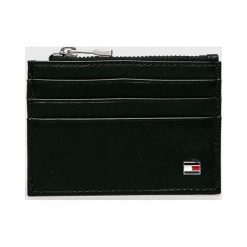 Tommy Hilfiger - Portfel skórzany. Czarne portfele Tommy Hilfiger, bez wzorów, z materiału. W wyprzedaży za 129.90 zł.