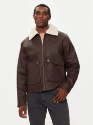 Wrangler Kurtka z imitacji skóry Aviator 112357277 Brązowy Regular Fit. Brązowe kurtki Wrangler, m, bez wzorów, z bawełny, bez kaptura. Za 419.00 zł.