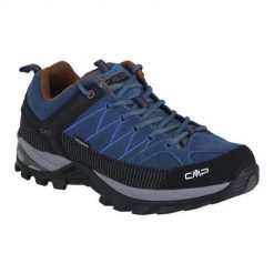Buty trekkingowe męskie CMP Rigel Low Trekking Wp. Niebieskie buty trekkingowe CMP, bez wzorów, z materiału, bez zapięcia, trekkingowe. Za 529.99 zł.