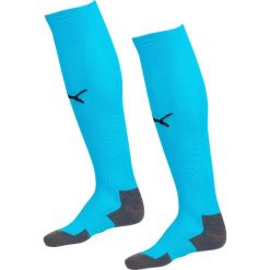 Getry piłkarskie Puma Team Liga Socks Core. Niebieskie legginsy długie sportowe Puma, bez wzorów, do piłki nożnej. Za 34.90 zł.