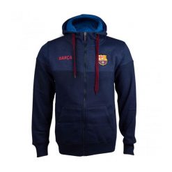 Bluza z kapturem męska FC Barcelona. Niebieskie bluzy z kapturem FC Barcelona, l, bez wzorów, z bawełny, z kapturem. Za 317.66 zł.