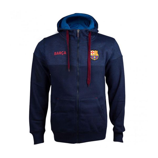 Bluza z kapturem męska FC Barcelona. Niebieskie bluzy z kapturem FC Barcelona, l, bez wzorów, z bawełny, z kapturem. Za 352.64 zł.