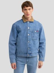 Kurtka męska jeansowa niebieska Nolan 177. Niebieskie kurtki BIG STAR, l, bez wzorów, z denimu, bez kaptura. W wyprzedaży za 359.99 zł.
