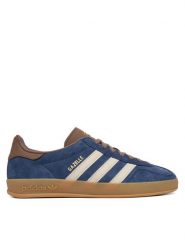 Adidas Sneakersy Gazelle Indoor KI2253 Niebieski. Niebieskie buty sportowe casual Adidas, bez wzorów, ze skóry, bez zapięcia. Za 529.99 zł.