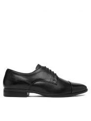 Geox Półbuty U Thalos U66NYB 00043 C9999 Czarny. Czarne eleganckie półbuty Geox, bez wzorów, ze skóry, bez obcasa, bez zapięcia. Za 549.99 zł.