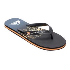 Japonki plażowe męskie Quiksilver Molokai Wordblock. Czarne japonki Quiksilver, bez wzorów. Za 52.99 zł.