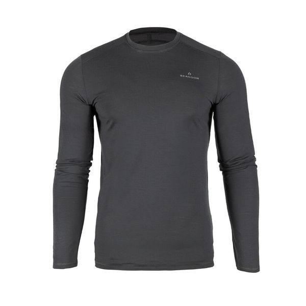 Koszulka termiczna męska Lanapura merino. Szare bielizna termoaktywna Bergson, na jesień, l, bez wzorów, z materiału, bez ramiączek, do biegania. Za 161.00 zł.