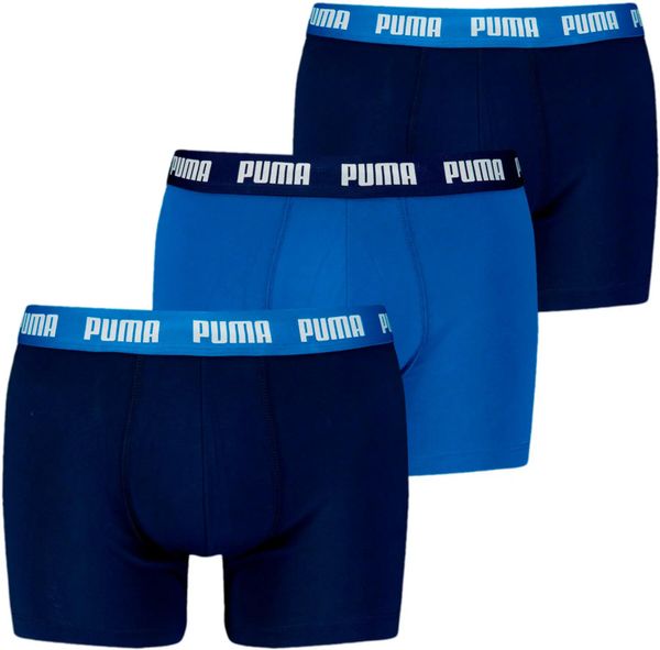 Bokserki sportowe męskie Puma EVERYDAY 3-PACK 93832704. Niebieskie bokserki Puma, l, bez wzorów, z bawełny. Za 144.51 zł.