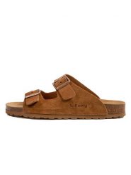 Billowy Skórzane klapki w kolorze jasnobrązowym rozmiar: 42. Brązowe klapki billowy. Za 130.99 zł.