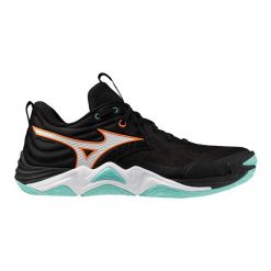 Buty halowe Mizuno Wave Momentum Elite. Czarne buty do biegania Mizuno, bez wzorów, bez zapięcia, do biegania, mizuno wave. Za 710.85 zł.
