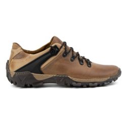 KENT Męskie buty trekkingowe 116 brązowe. Brązowe trekkingi bez wzorów, z jeansu, bez zapięcia. Za 351.82 zł.